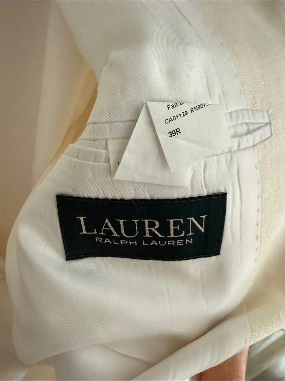 Lauren by Ralph Lauren 100% linen classic blazer